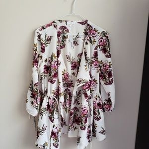 Floral Wrap Top